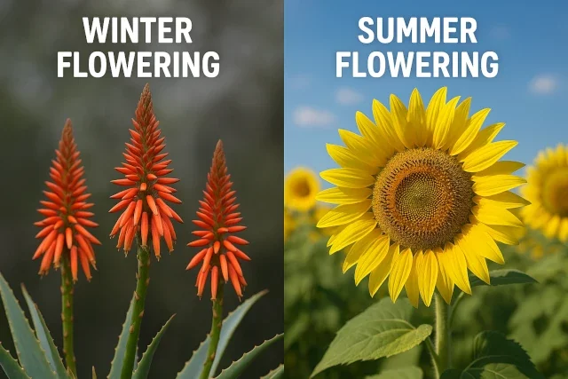 Winter-flowering plants and summer-flowering plants